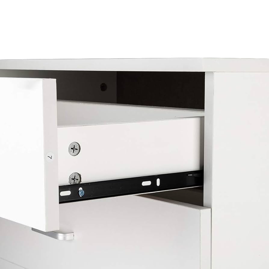 Amazon.com: White Nightstand Side Table with 3 Drawers, 3